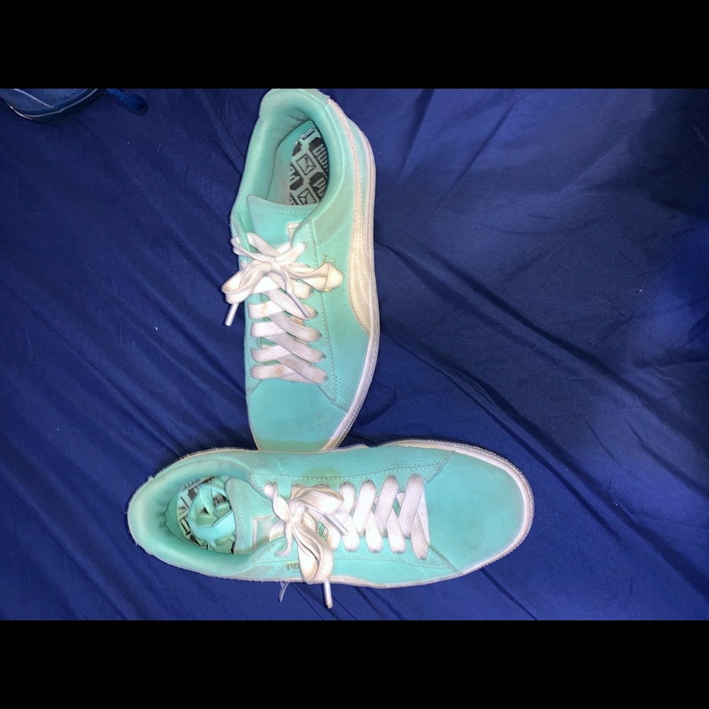 Puma suede sneakers.